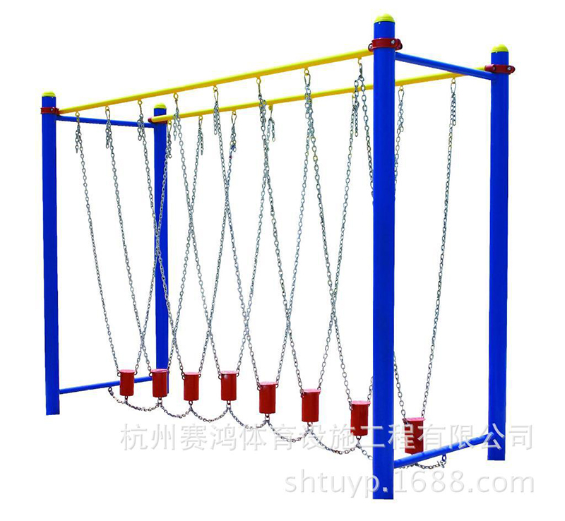健身路径吊桩浪桥提高身体平衡能力协调能力公园小区户外健身器材